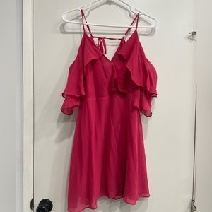 Off shoulder cross front detail dress